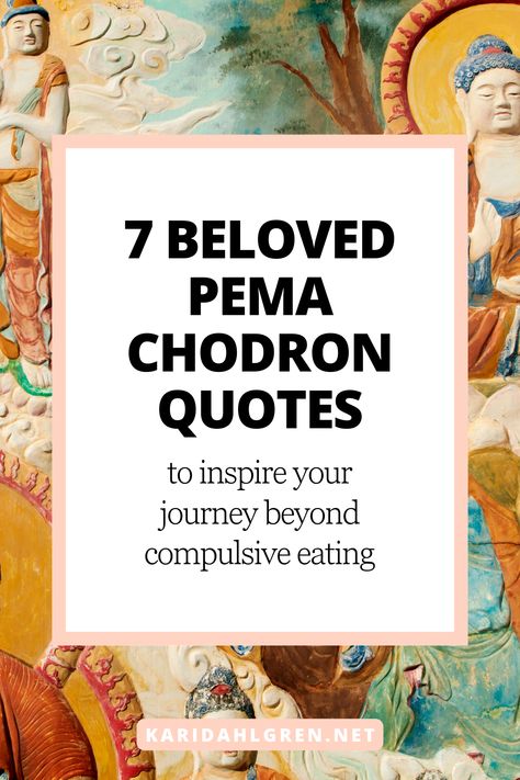 I love me some Pema Chodron quotes!! Her book, When Things Fall Apart, kept me TOGETHER when I was going through the uncertainty of giving up dieting. With her inspiration in tow, I embarked on what became a spiritual journey to making peace with food. And isn't that all we ever wanted? To feel relaxed and peaceful during our eating experiences 💕 Click through to see my top 7 Pema Chodron quotes and what they mean on the journey to stopping compulsive eating without dieting ever again. All About Me Quotes, Peaceful Relationship, Quotes Her, Pema Chodron Quotes, Compulsive Eating, Distress Tolerance, Quotes For Inspiration, Pema Chodron, Relationship With Food