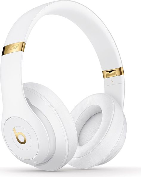 Beats Studio3 Wireless Noise Cancelling Headphones with Apple W1 Headphone Chip - White Wireless Noise Cancelling Headphones, Noise Cancelling Headphones, Dr Dre, Holiday Shopping, Gift Guides, Apple Products, Noise Cancelling, Headphones, White