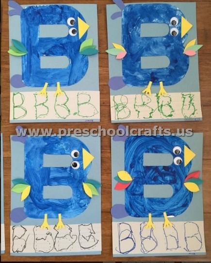 Letters Crafts for Preschoolers – Preschool Crafts B Is For Bird Craft, Letter B Projects Preschool, B Is For Bird, A Is For Ant, Bird Crafts Preschool, Letters Craft, Birds Theme, Alphabet Crafts Preschool, Bird Craft