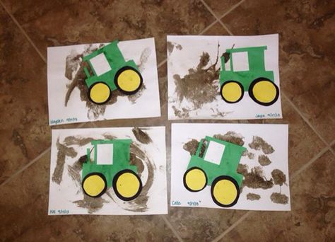 Tractors Tractor Crafts, Fall Crops, October Activities, Farm Unit, Crafts Preschool, Fall Thanksgiving, Preschool Crafts, Toddler Activities, John Deere