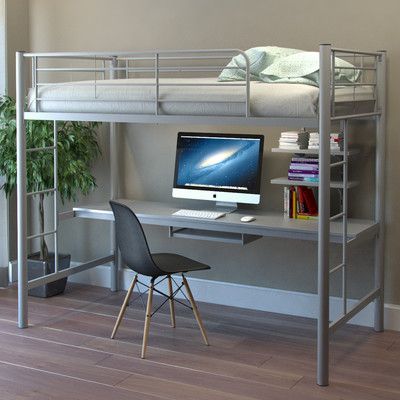 Gibson Living Andover Twin Loft Bed King Size Bunk Bed, Living Willow, Cool Bunk Beds, Bunk Bed Designs, Space Bedding, Metal Bunk Beds, Twin Loft Bed, Dekorasi Kamar Tidur, Kids Bunk Beds