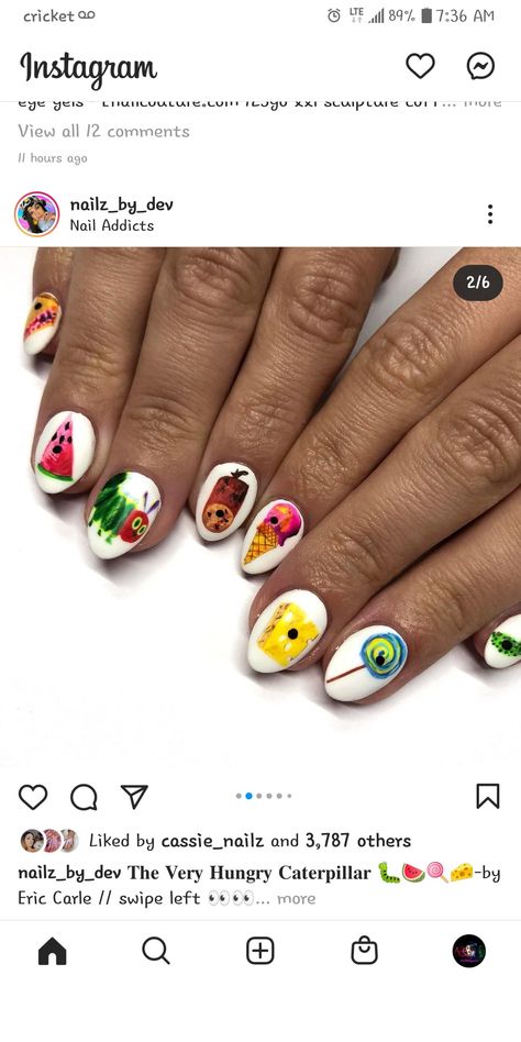 Hungry Caterpillar Nails, Caterpillar Nails, The Very Hungry Caterpillar, Disney Nails, Eric Carle, Very Hungry, Very Hungry Caterpillar, Hungry Caterpillar, Future Classroom