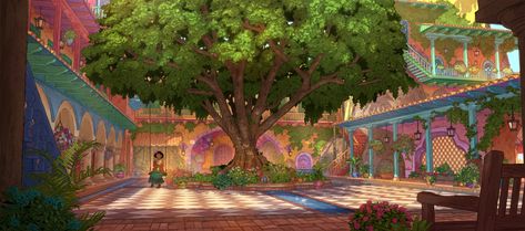 Encanto Concept Art, Art Of Encanto, Encanto Concept, Magical House, Bg Design, Door Inspiration, Colourful Buildings, Cartoon Crossovers, Visual Development