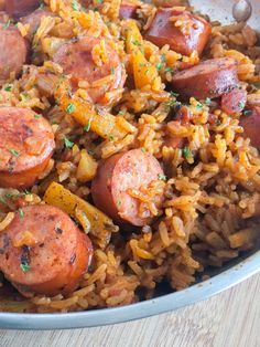 Kielbasa And Rice, Recipes With Sausage, Kilbasa Sausage Recipes, Smoked Kielbasa, Jasmine Rice Recipes, Comforting Food, Kielbasa Recipes, Kielbasa Sausage, Spanish Heritage