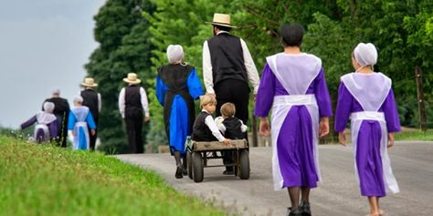 Amish Country Lancaster Pa, Amish Wedding, Amish Dress, Amish Village, Amish Country Ohio, Holmes County Ohio, Church Fellowship, Amish Culture, Amish Life