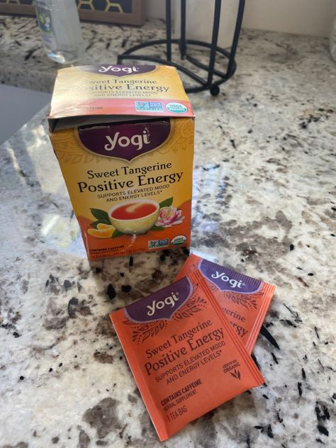 Amazon.com : Yogi Tea - Sweet Tangerine Positive Energy Tea (6 Pack) - Supports Elevated Mood and Energy Levels - With Black Tea and Green Tea Extract - Contains Caffeine - 96 Organic Tea Bags : Grocery Tea Sampler : Grocery & Gourmet Food Yogi Tea, Sleep Tea, Black Tea Leaves, Energy Tea, Ashwagandha Root, Organic Herbal Tea, Tea Sampler, Herbal Tea Blends, Organic Green Tea