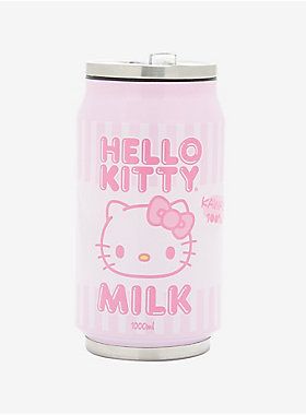 Keep your drink cool and 100% kawaii with this Hello Kitty tumbler! This stainless steel tumbler is the perfect portable size and has a flip top and a screw-on lid. Features a pastel pink Hello Kitty on the back and front with text. 10 oz. Stainless steel Imported Hello Kitty Tumbler, Hello Kitty Merchandise, Kitty Clothes, Can Tumbler, Hello Kitty Aesthetic, Pink Hello Kitty, Kawaii Accessories, Pastel Pink Aesthetic, Cute Kitchen