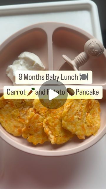 1.3M views · 32K likes | Anju Gurung on Instagram: "Potato 🥔 and Carrot 🥕 Pancake 🥞 ✨ Easy & Healthy 9 months Baby Lunch 🍽️ #babyfood #potatopancakes #healthyfood #autumn #9monthsold" 9 Month Old Baby Food, Pancake Easy, Healthy Pancakes Easy, 9 Month Baby Food, Carrot Pancakes, Baby Carrot Recipes, Baby Recipe, Baby Lunch, 9 Month Old Baby