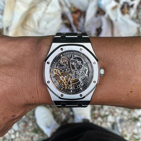 Ap Skeleton Watch, Ap Skeleton, Ap Royal Oak, Audemars Piguet Watches, Amazing Watches, Royal Oak Offshore, Watch Lover, Audemars Piguet Royal Oak, Royal Oak