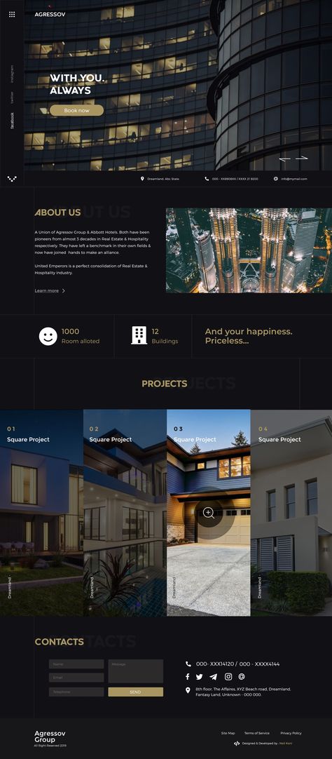 Design De Configuration, Real Estate Landing Pages, Design Sites, Real Estate Website Design, Mises En Page Design Graphique, Luxury Website, Web Design Examples, Modern Website Design, Street Parking