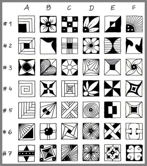 Drawn Patterns Doodles, Reticula And Fragments Zentangle, Zentangle Fragments And Reticula, Pattern Doodles Simple, Zen Tangle Patterns Easy Step By Step, Doodle Patterns Simple, Zentangle Fragments, Zen Tangle Patterns, Zen Doodle Patterns