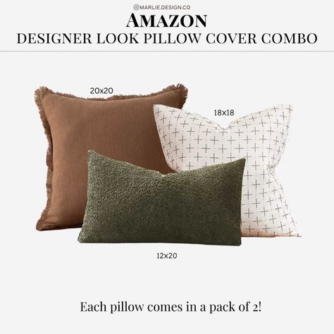 Pillow Combos, Throw Pillows Living Room, Bantal Sofa, Home Inspo, Pillow Room, Master Bedrooms Decor, Living Room Inspo, New Living Room, Living Room Inspiration