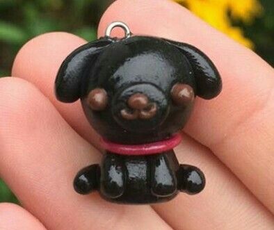 Black lab puppy Miniature Labrador, Black Lab Puppy, Lab Puppy, Black Lab Puppies, Clay Stuff, Black Pug, Clay Miniatures, Black Lab, Clay Ideas