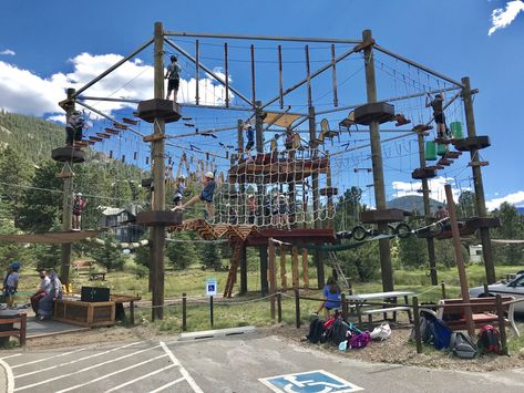 Obstacle Course Adults, Obstacle Course Ideas For Adults, Obstacle Course For Adults, High Ropes, High Ropes Course, Adult Playground, Challenge Course, Adventure Playground, Natural Swimming Ponds