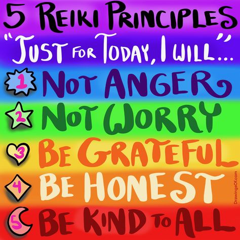 5 Reiki Principles, Reiki Principles, Energy Balancing, Certified Teacher, Be Kind To Everyone, Reiki Symbols, Sentence Starters, Reiki Practitioner, Energy Healing Reiki