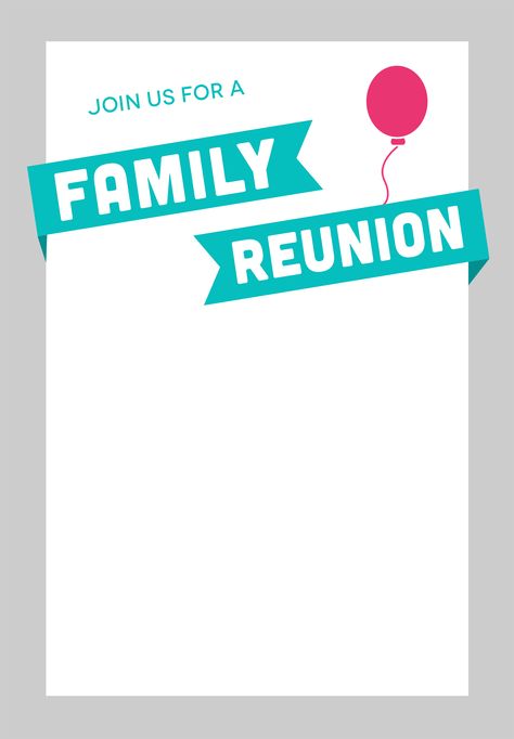 Blue Ribbons - Free Family Reunion Invitation Template | Greetings Island Family Meetup Invitation, Family Reunion Poster Design, Family Day Invitation, Family Reunion Templates, Reunion Checklist, Reunion Familiar, Family Reunion Invitations Templates, Reunion Invitation, Homemade Carnival Games