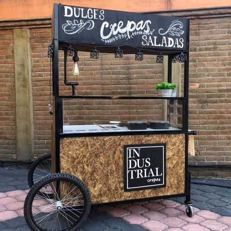 Food Cart Design Ideas, Candy Truck, Food Stand Design, Gerobak Dorong, Food Stall Design, Mobile Cafe, Mobile Coffee Shop, Car Food, Mobile Food Cart