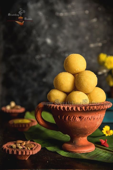 Moong Dal Ladoo Diwali Sweet Photography Styling Cake Photography Styling, Sweets Photography, Indian Food Photography, Bengali Food, Low Calorie Dessert, Diwali Food, Indian Dessert, Moong Dal, Indian Dessert Recipes