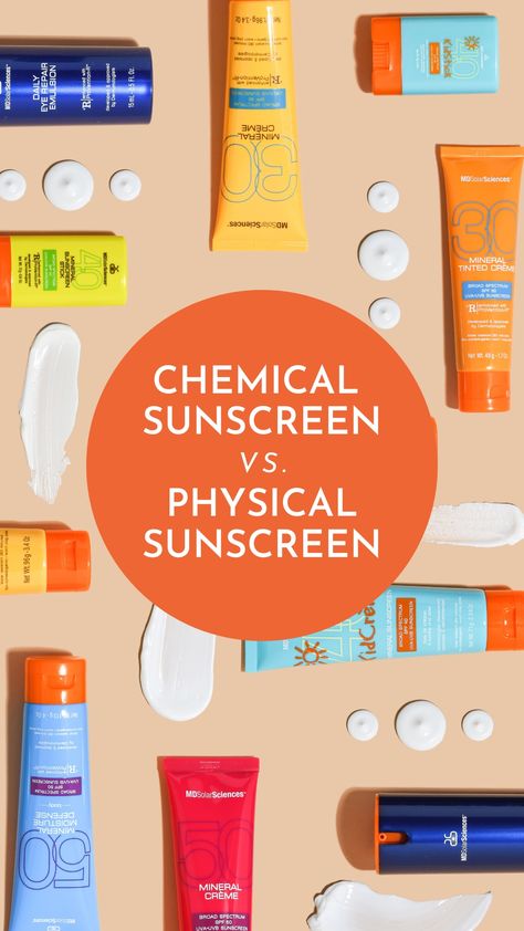 What are the benefits of Chemical vs. Physical sunscreen? 

Go Mineral/Physical!

Physical Sunscreen:
-Sits on top of the skin
-Effective immediately
-Deflects harmful UVA and UVB rays before they go into your body
-Reflects light off the skin where applied and puts it back into the environment, much like how a mirror reflects light
-Contains active ingredients like zinc oxide which is a natural mineral Forever Products, Physical Sunscreen, Chemical Sunscreen, Zinc Oxide, A Mirror, Natural Minerals, The Environment, Active Ingredient, Sunscreen