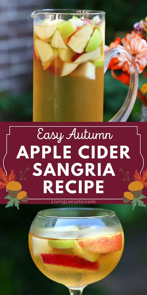 Cider Drink Recipes, Thanksgiving Recipes Drinks, Apple Cider Sangria Recipe, Fall Sangria Recipes, Easy Sangria Recipes, Cider Sangria, Apple Cider Sangria, Cider Drinks, Apple Cider Recipe