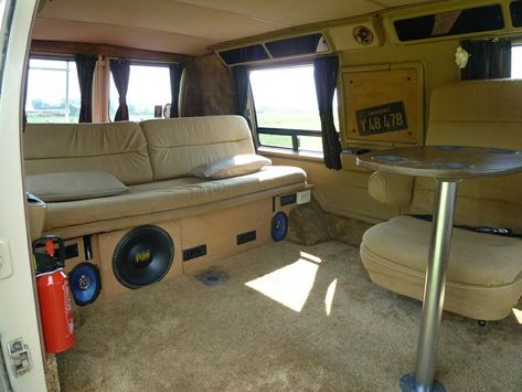 Chevy Van G20 Interior Gmc Conversion Van, Chevy G20, Custom Van Interior, Bedford Van, Tiny Mobile House, Dodge Ram Van, Van Bed, Ram Van, Astro Van