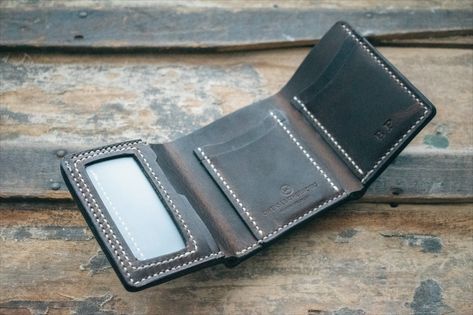 Handmade Wallet, Leather Trifold Wallet, Handmade Wallets, Jan 17, Trifold Wallet, Vegetable Tanned Leather, Leather Goods, Your Back, Hand Stitched