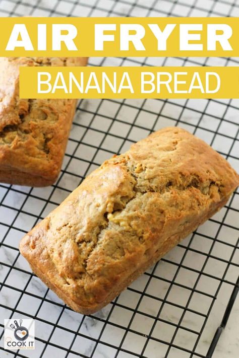 Mini Banana Bread Loaves, Banana Bread Loaves, Air Fryer Banana Bread, Mini Banana Bread, Air Fryer Banana, Air Fryer Recipes Breakfast, Banana Bread Loaf, Bread Loaves, Banana Bread Ingredients