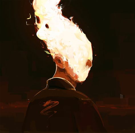 Fire Head Drawing, Fire Art Aesthetic, Person On Fire Art, Fire Art Reference, Fire Hair Oc, Fire Illustration Draw, Fire Aesthetic Drawing, Fire Reference Drawing, Fire Illustration Art