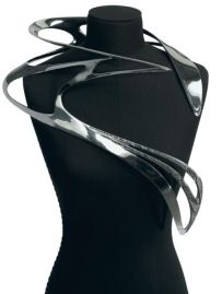 Fashion from Zaha Hadid Zaha Hadid Inspired Fashion, Zaha Hadid Fashion Design, Body Adornment Jewellery, Parametric Jewelry, Futuristic Necklace, Body Adornment, Futuristic Fashion, Zaha Hadid, Women's Jewelry And Accessories