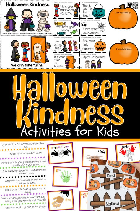 Use these Halloween Kindness Activities from Coffee and Carpool for kids to focus on and spread kindness during October. Teaching kindness doesn’t have to be a chore, or something boring, or something hard. We can do it in a meaningful, fun, hands-on way with these resources. Grab these fun Halloween Activities for your kids now! Kindness Activities For Kids, School Readiness Activities, Books About Kindness, Fun Halloween Activities, Teaching Kindness, Boredom Busters For Kids, Kindness Challenge, Kindness Activities, Spread Kindness