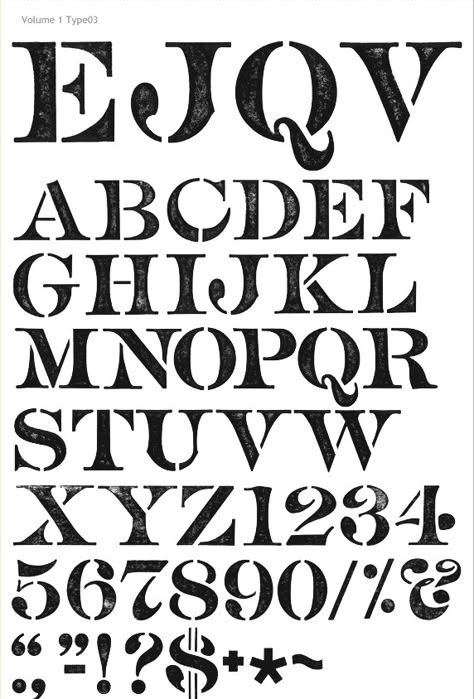 Stencil typography Stencil Numbers Fonts, Scanned Typography, Stencil Typography, Stencil Typeface, Stencil Abc, 1800s Typography, Paint Lettering, Graffiti Stencil, Screen Printing Inspiration