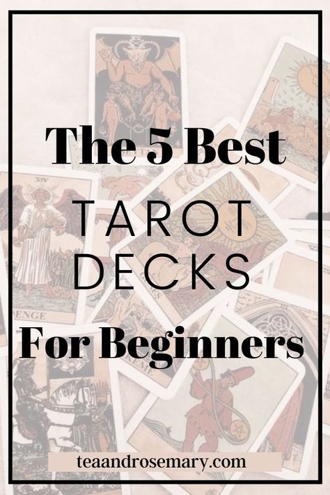 My favorite 5 Tarot decks and Tarot cards for beginners! #tarot #tarotcards #tarotforbeginners Best Tarot Decks, Beginners Tarot, Witches Tarot Deck, Tarot Business, Biddy Tarot, Tarot Reading Spreads, Unique Tarot Decks, Tarot Cards For Beginners, Learning Tarot Cards