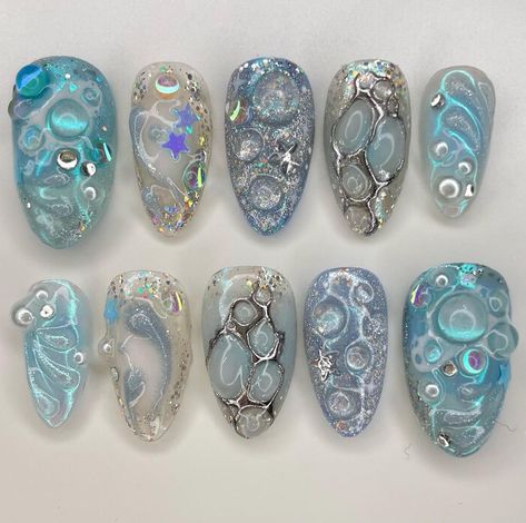 Sea Nails, Cute Nail Art Designs, High Waist Short, Pretty Gel Nails, Really Cute Nails, Polo Long Sleeve, Kawaii Nails, Pretty Nail Art, Dream Nails