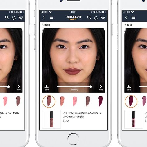 L'Oréal Launches ModiFace, Virtual Makeup Try-on Functionality on Amazon | Allure Augmented Reality Fashion, L'oreal Skincare, L’oréal Infallible Liquid Lipstick, Virtual Makeup, Neon Lipstick, Augmented Reality Apps, Ar Technology Augmented Reality, Beauty App, Makeup Samples