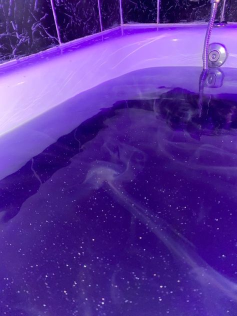 Euphoria Bathroom, Sing In The Shower Aesthetic, Purple Mermaid Aesthetic, Water Softener Salt, Barbie Life In The Dreamhouse, Purple Aesthetics, Bath Aesthetic, Life In The Dreamhouse, Cybercore Aesthetic