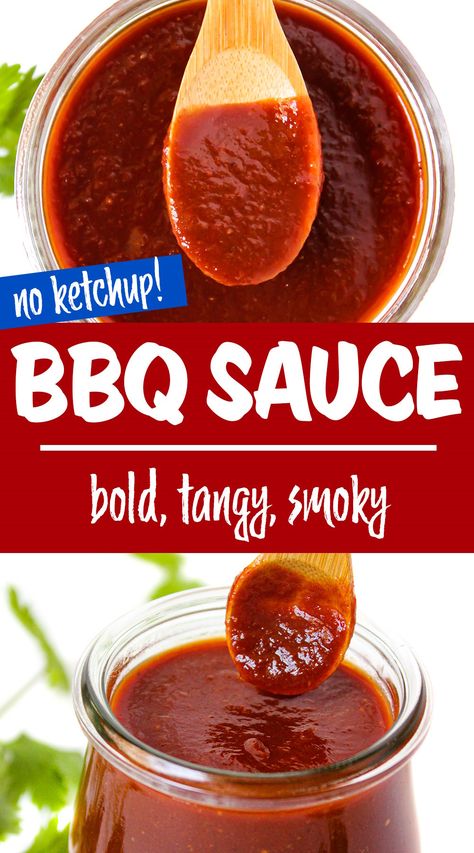 Vegan BBQ Sauce (No Ketchup!) No Ketchup Bbq Sauce Recipe, Bbq Sauce Without Ketchup, Bbq Sauce No Ketchup, Vegan Barbeque Sauce, Vegan Bbq Sauce Recipe, Vegan Barbeque, Vegan Bbq Sauce, Bbq Tofu, Veggie Skewers