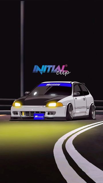 Initial Clip, Civic Jdm, Honda Civic Vtec, Honda Vtec, Honda Civic Car, Honda Civic Sport, Civic Car, Civic Eg, Jdm Wallpaper