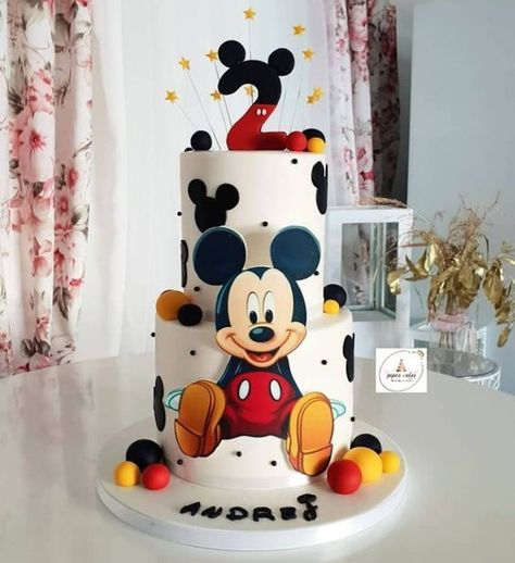 Mickey Mouse 1st Birthday Balloons, 1st Birthday Boy Mickey Mouse, Mickey Mouse Cake For Boys, Mickey Mouse Centerpiece Ideas, Mickey Mouse Cake 1st Birthday, Mickey Mouse 1st Birthday Party Boy, Mickey Mouse Birthday Cakes, Mickey Mouse Theme Cake, Mickey Mouse Cake Ideas