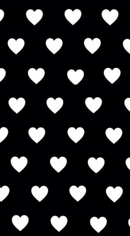 Black And White Hearts Background, Trendy Phone Backgrounds Patterns, White Heart Black Background, Black And White Heart Wallpaper, Black Heart Background, White Hearts Wallpaper, White Heart Background, White Heart Wallpaper, Wallpaper Valentines Day