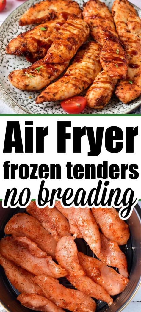 Raw frozen chicken tenderloins in air fryer with no breading turn out great. A healthy low carb keto friendly protein packed dinner we love. Chicken Tenderloins In Air Fryer, Frozen Chicken Tenderloins, Air Fryer Chicken Tenderloins, Protein Packed Dinner, Air Fried Chicken Tenders, Chicken Breast Tenderloins, Breaded Chicken Tenders, Air Fryer Chicken Tenders, Fried Chicken Tenders