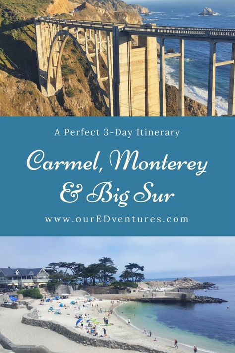 Carmel, Monterey and Big Sur - A Perfect 3-Day Itinerary Pacific Coast Road Trip, California Coast Road Trip, California Roadtrip, Seaworld Orlando, West Coast Road Trip, Monterey California, Big Sur California, California Vacation, Carmel By The Sea