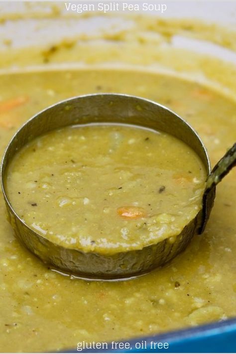 Split Pea Soup Slow Cooker, Pea Soup Vegan, Vegan Split Pea, Vegetarian Split Pea Soup, Vegan Split Pea Soup, Split Pea Soup Recipe, Vegan Slow Cooker, Split Pea Soup, Vegan Soup Recipes