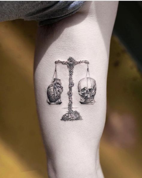 60 Best Libra Tattoo ideas - Hike n Dip Libra Tattoo Ideas, Libra Zodiac Tattoos, Justice Tattoo, Tattoo Placements, Libra Tattoo, Cat Tattoos, Inspiration Tattoos, Zodiac Tattoos, Tiny Tattoo