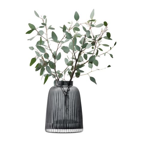 Buy LSA International Pleat Vase - Gray - 26cm | AMARA Foliage Arrangements, Vase Noir, Grey Vases, Contemporary Vases, Grey Home, Grey Home Decor, Handmade Vase, Interior Plants, Interior Design Mood Board