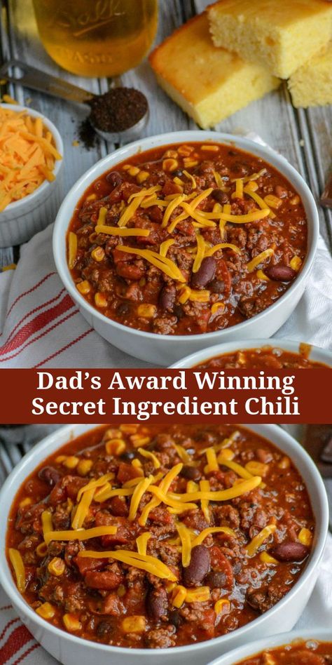 Venison Recipes Crockpot, Winning Chili Recipes, Award Winning Chili Recipe, Classic Chili Recipe, Homemade Chili Recipe, Best Chili Recipe, Chili Recipe Crockpot, Crockpot Chili, Easy Chili