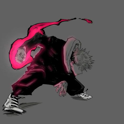 Yuji Itadori Black Flash, Black Manga Icon, Glowing Baki Pfp, Yuji Itadori Pfp Aesthetic, Yuji Icon, Jujutsu Kaisen Itadori, Best Anime Drawings, Yuji Itadori, Cool Anime Backgrounds