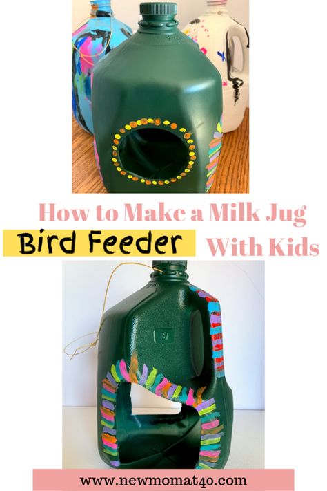 Milk Jug Bird Feeder, Jug Bird Feeder, Montessori Garden, Milk Jug Crafts, Frugal Homemaking, Science Camp, Holiday Activities For Kids, Upcycling Projects, Rainy Day Fun