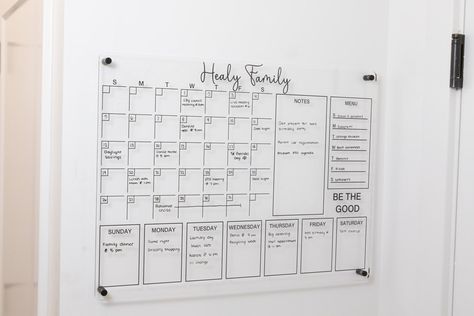 Acrylic Calendar Wall, Kitchen Wall Calendar, Acrylic Wall Calendar, Acrylic Calendar, Good Saturday, Calendar Wall, Dry Erase Calendar, Open Ended Toys, Calendar Ideas