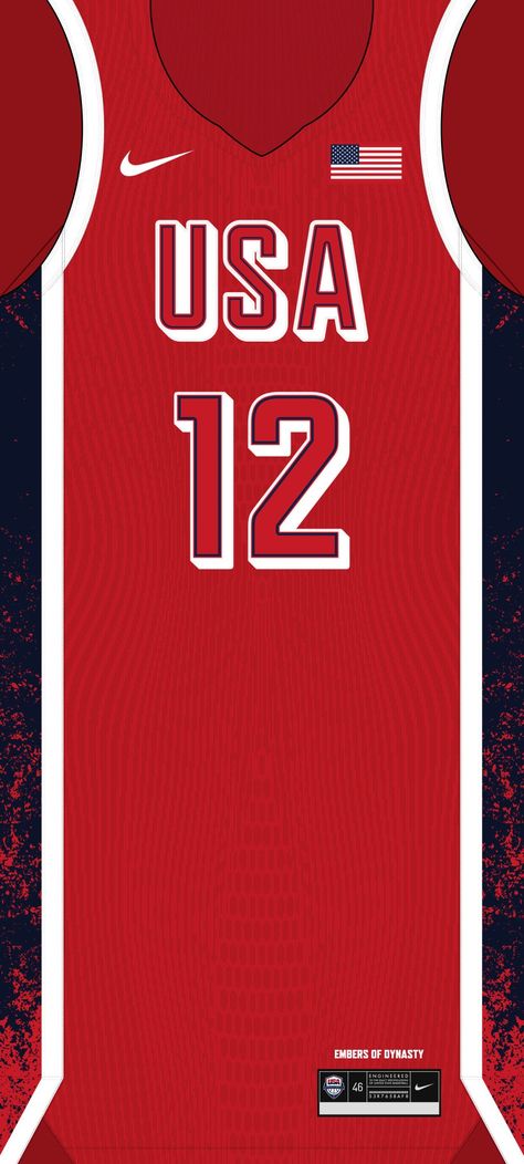 Red Basketball Jersey Design, Basketball Jersey Design, Jersey Wallpaper, Team Usa Basketball, Jersey Basketball, Nba Jerseys, Basketball Is Life, Red Jersey, Usa Basketball