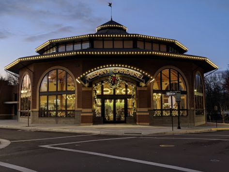 The Historic Carousel & Museum in Oregon Is A Whirlin' Good Time Cranberry Bog, Albany Oregon, House Family, Carnival Rides, Oregon Travel, This Old House, Merry Go Round, Brick Building, Donkeys